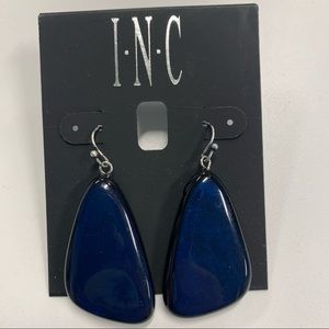 NWT: INC blue resin earrings